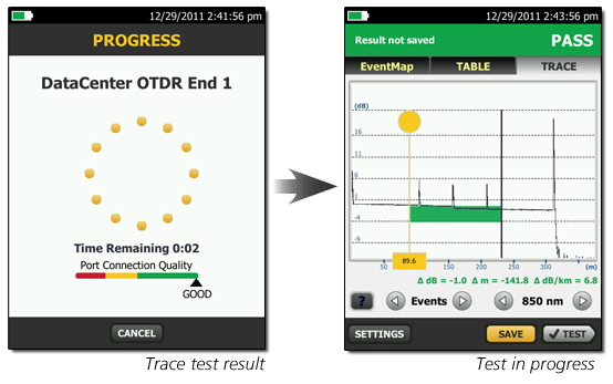 福祿克OFP-100-M測試界面